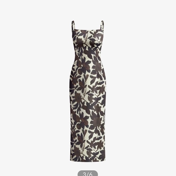 Commense backless print split zipper dress - Picture 2 of 8